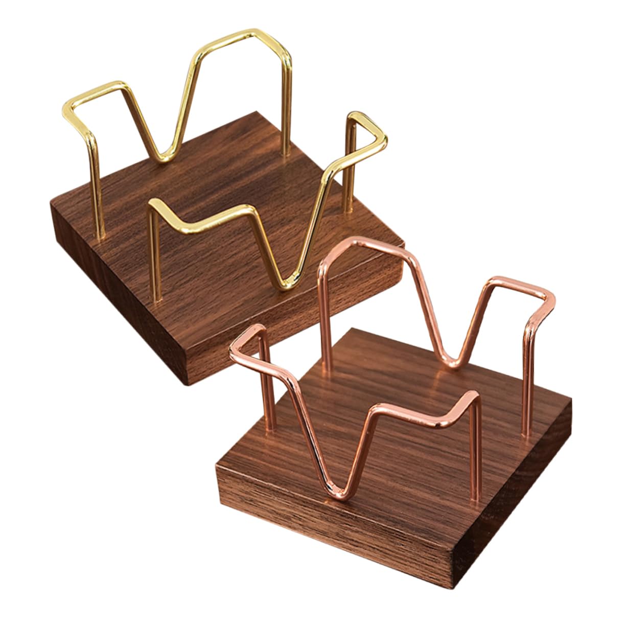 DIYEAH 2Pcs Wooden Stick Note Holder Elegant Desktop Organizer for Memo Pads for Office Classroom Study Desk Ample Storage with Modern Aesthetic