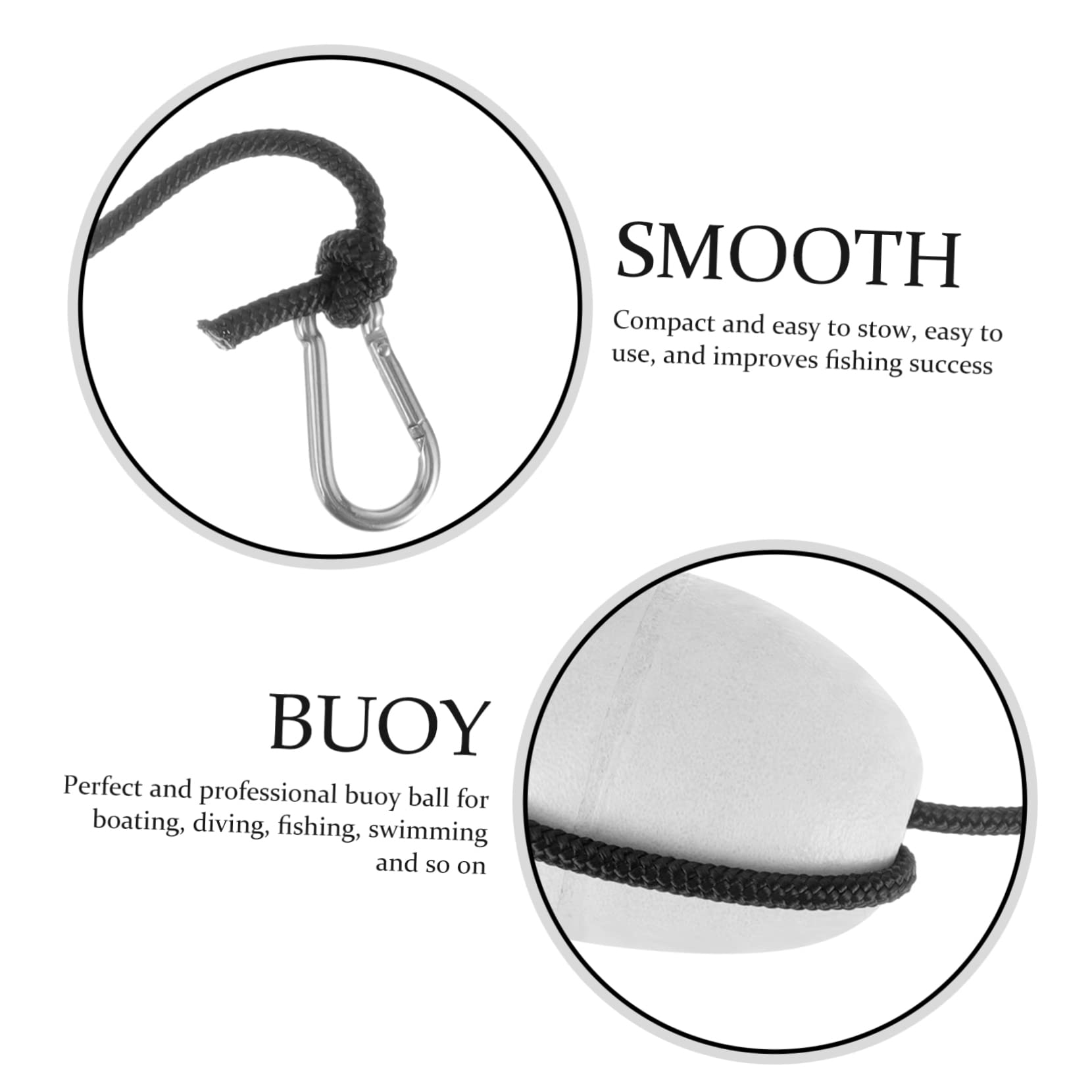 BESPORTBLE 2pcs Kayak Buoy Float Replacement Buoy for Fishing Lightweight Compact Accessories Bright Color for Visibility