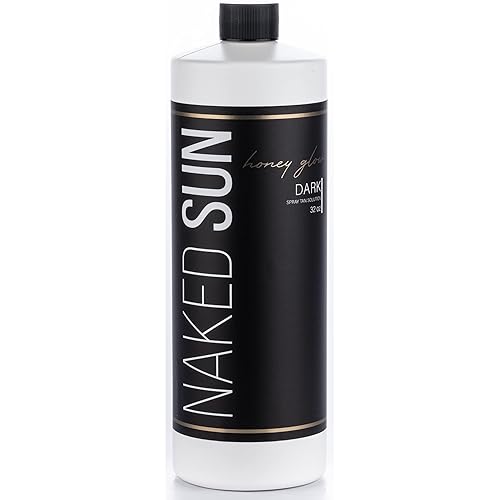 Naked Sun Honey Glow - Solución bronceadora en aerosol de bronce oscuro, 32 onzas con aerógrafo sin sol