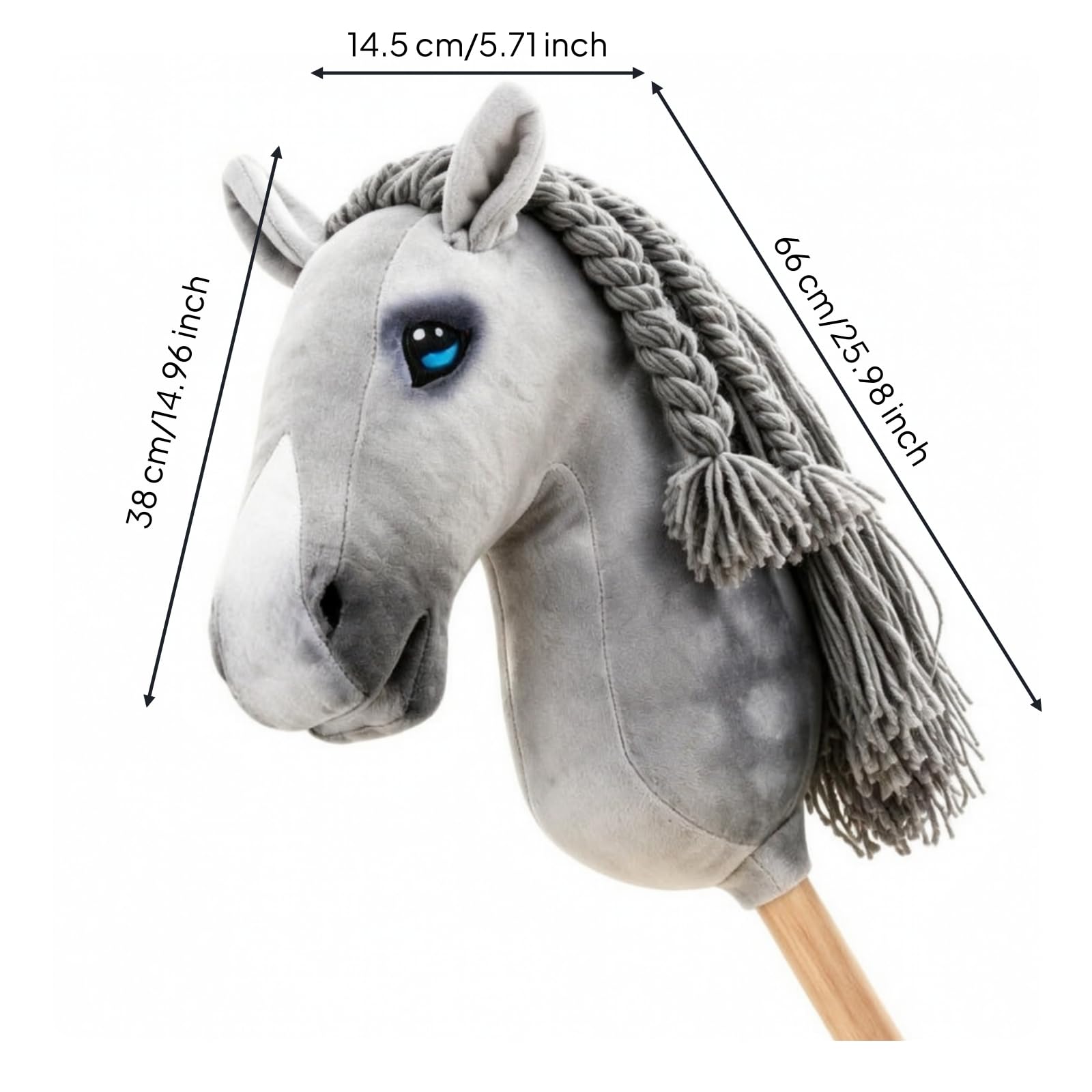 Cavallo di Peluche con Bastone Morbido
