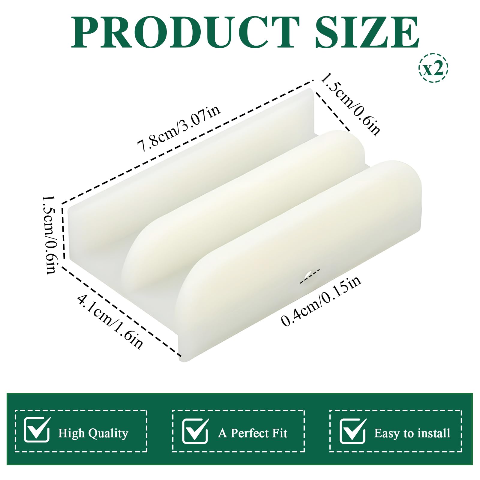 Guide Inférieur Pour Porte De Douche Coulissante – SODIAL, Modèle M6219, Compatible C8172