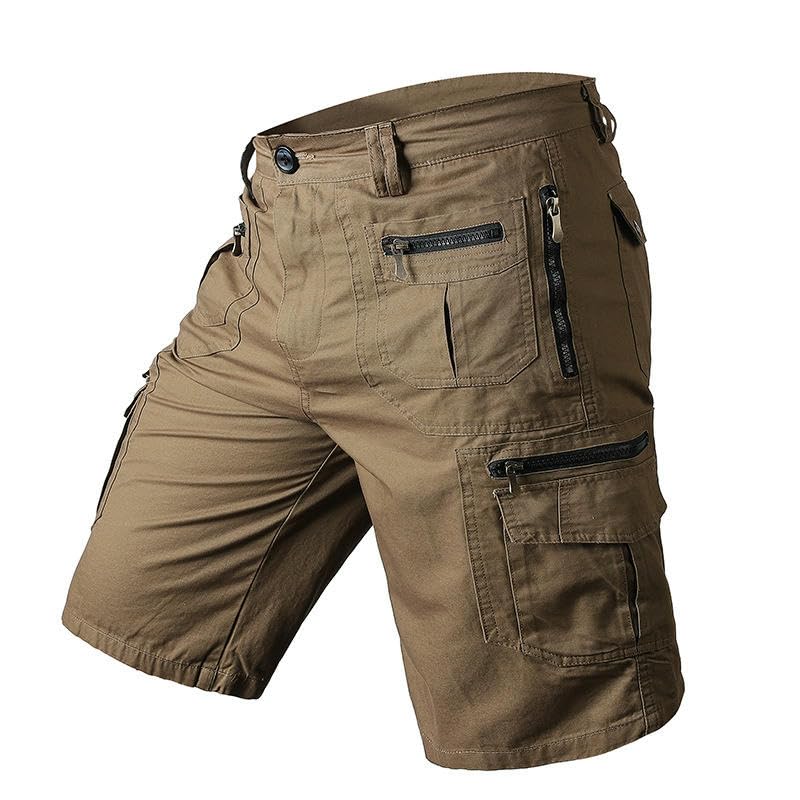 Short d'été coton uni multi-poches homme décontracté 7 points