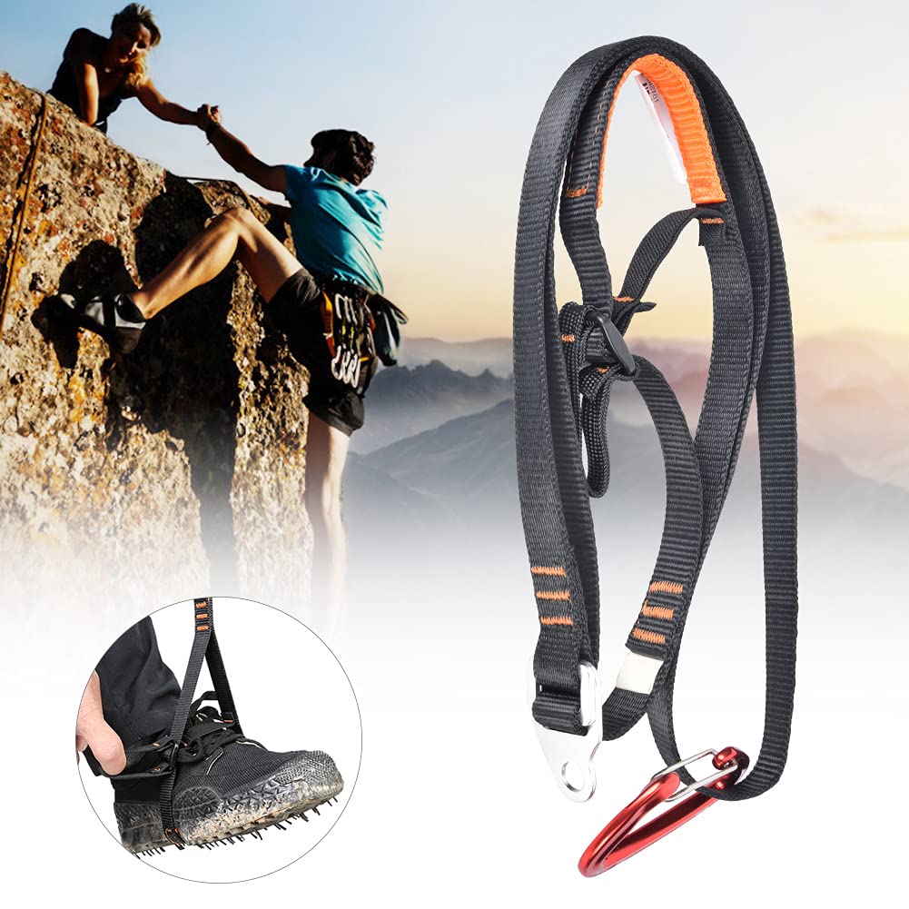 HERCHR Pédale d'ascension, 80-133 cm/31,5-52,4 Pouces Pédale d'escalade d'extérieur Sangle d'ascension d'escalade Ceinture de Pied en Corde pour l'alpinisme Escalade Protection Technique