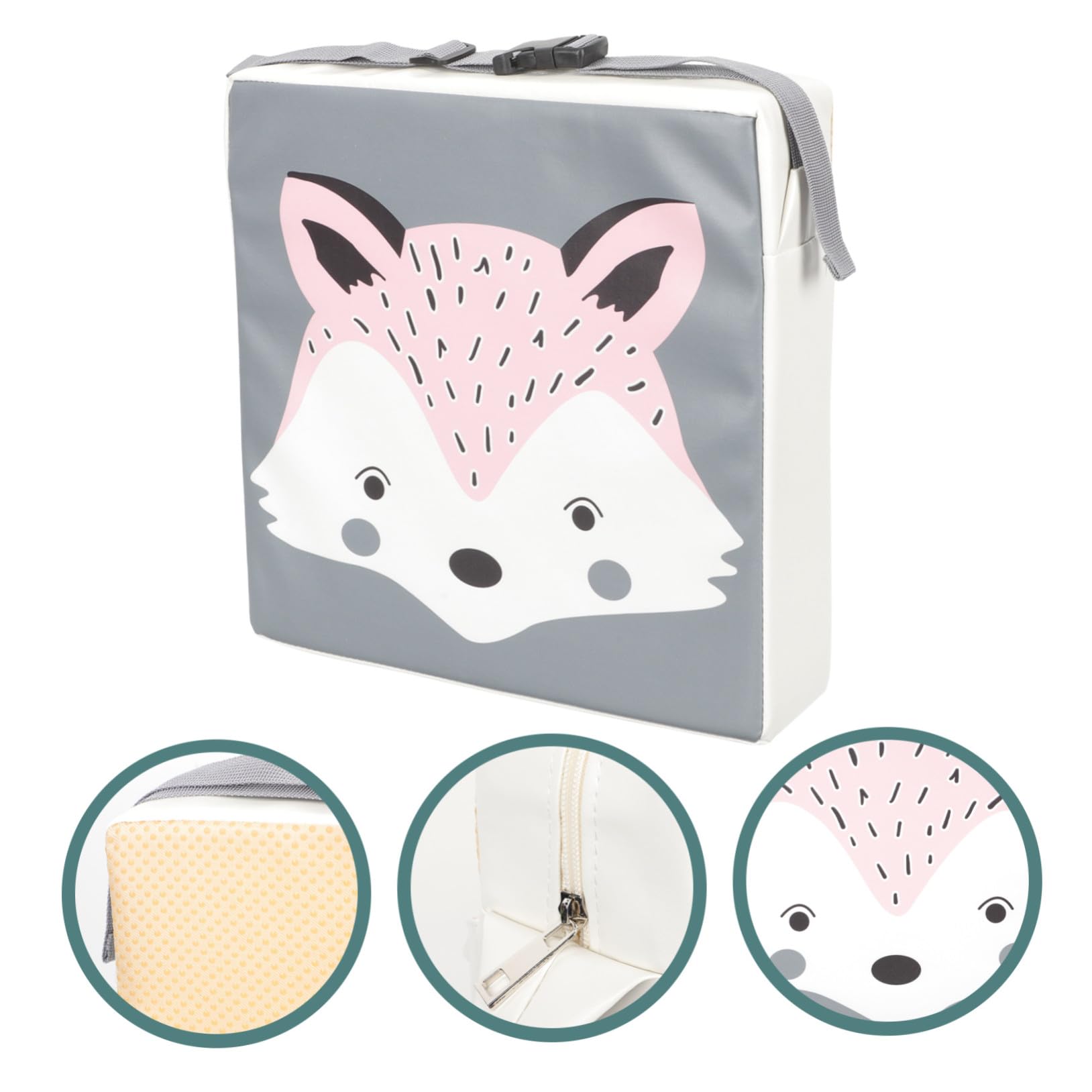 Cojín Elevador de Silla para Niño Pequeño, Algodón Lino y Esponja