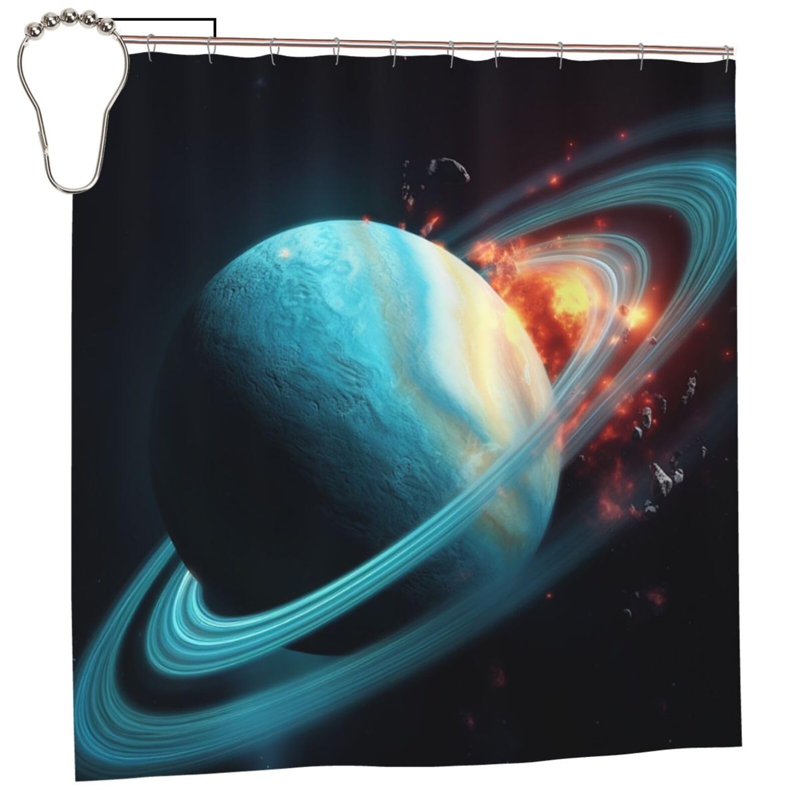 Rideau de douche Uranus imperméable : fini le sol mouillé dans la salle de bain