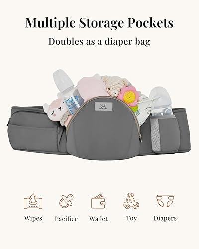 Miniatura 3 de MOMTORY StowNGO Pro - Portabebés 6 en 1 certificado de seguridad, portabebés para recién nacidos a niños pequeños, soporte desmontable para bebé con