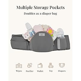 MOMTORY StowNGO Pro Baby Carrier, Safety-Certified 6-in-1 Baby Carrier Newborn to Toddler, Detachable Baby Holder Carrier with Hip Seat, Ergonomic Cozy Baby Front and Back Carrier for 7-50lbs
