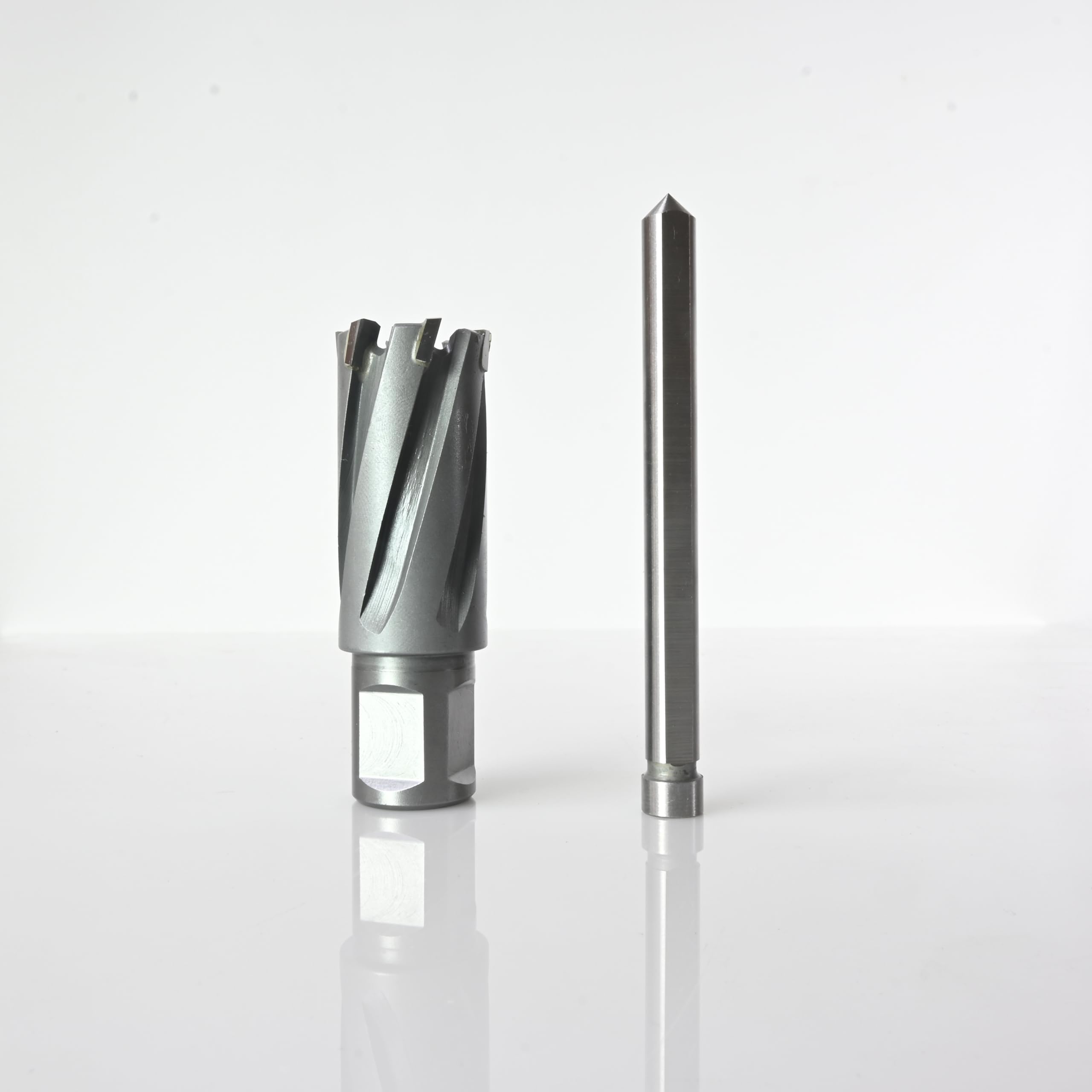 Wind Speed Fresa anulare 15/16" di diametro x 1-3/8" di profondità con perno pilota, gambo Weldon, punta per trapano magnetico ad alta precisione, per materiali duri, acciaio inossidabile, ghisa, CT
