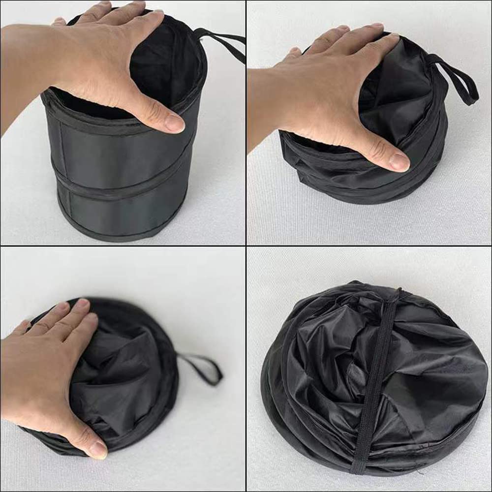 Lot De 2 Mini-poubelles Voiture Imperméables & Pliables - Sacs à Déchets Noirs - Accrochables Ou Posables - Idéal Voiture, Maison, Voyage