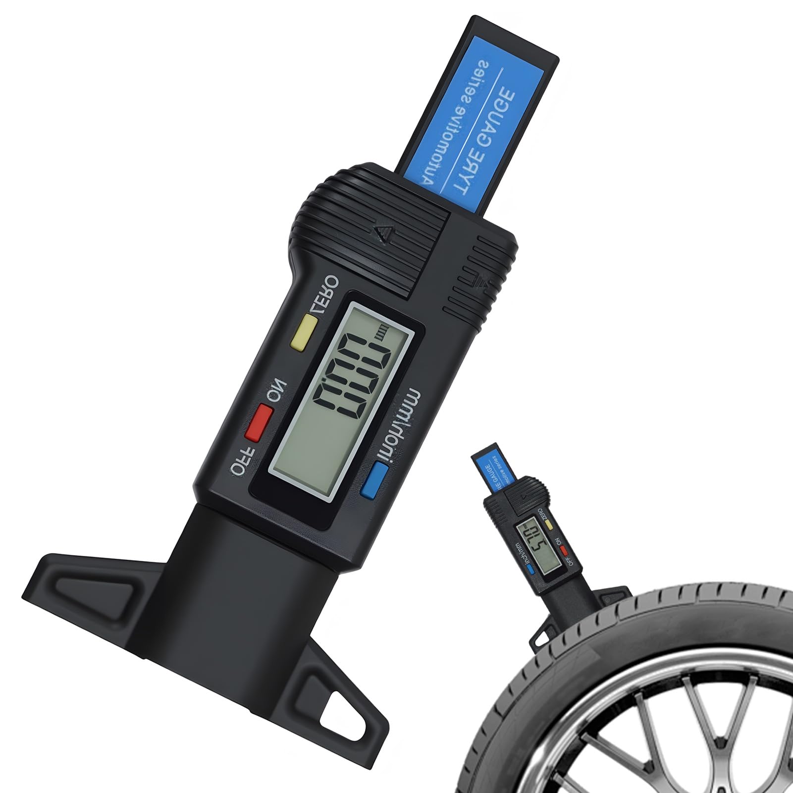 Misuratore Di Profondità Digitale Per Pneumatici, Battistrada Con Grande Display LCD, In Pollici/Mm, Tester Di Profondità Per Auto, Moto, Camion
