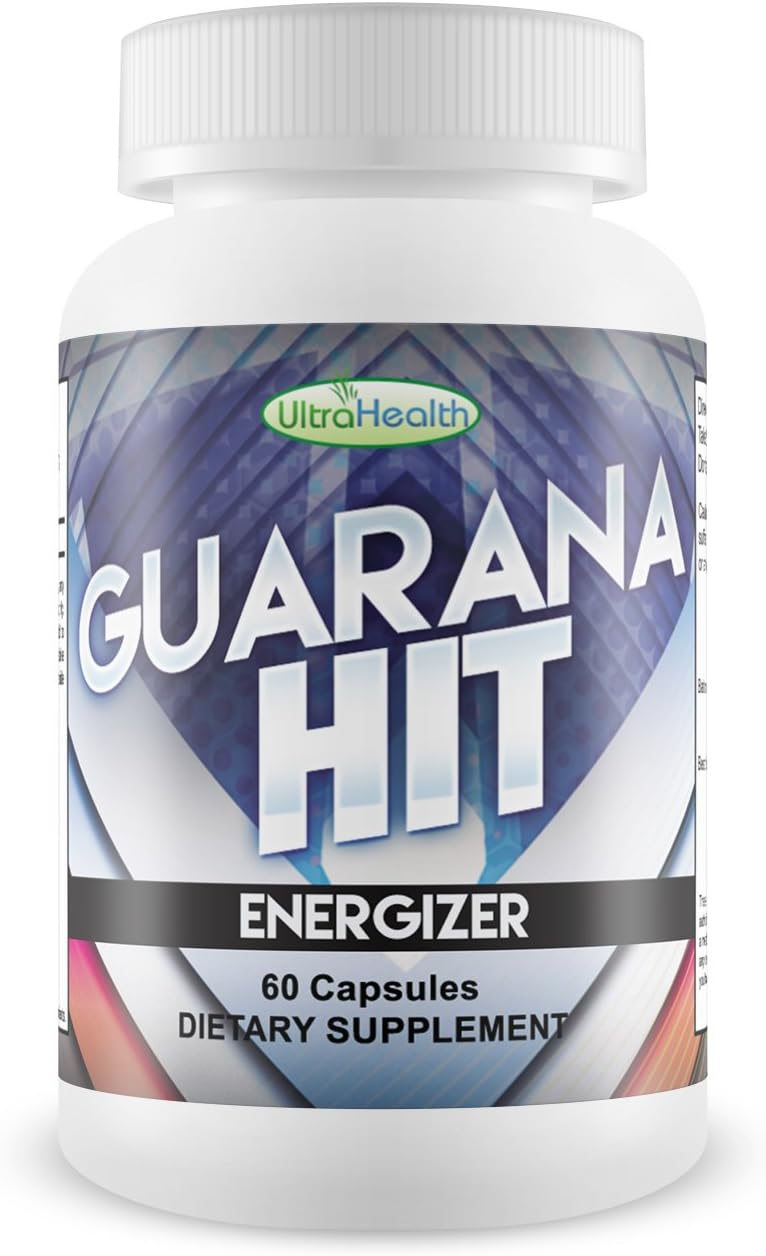 #1 Rated Guarana Energizer Extract, Standardized to 10% Caffeine, Theophylline and Theobromine, Helps Promote Mental Alertness and Awakeness, Guaranteed Most Potent Natural Energy Booster Supplement