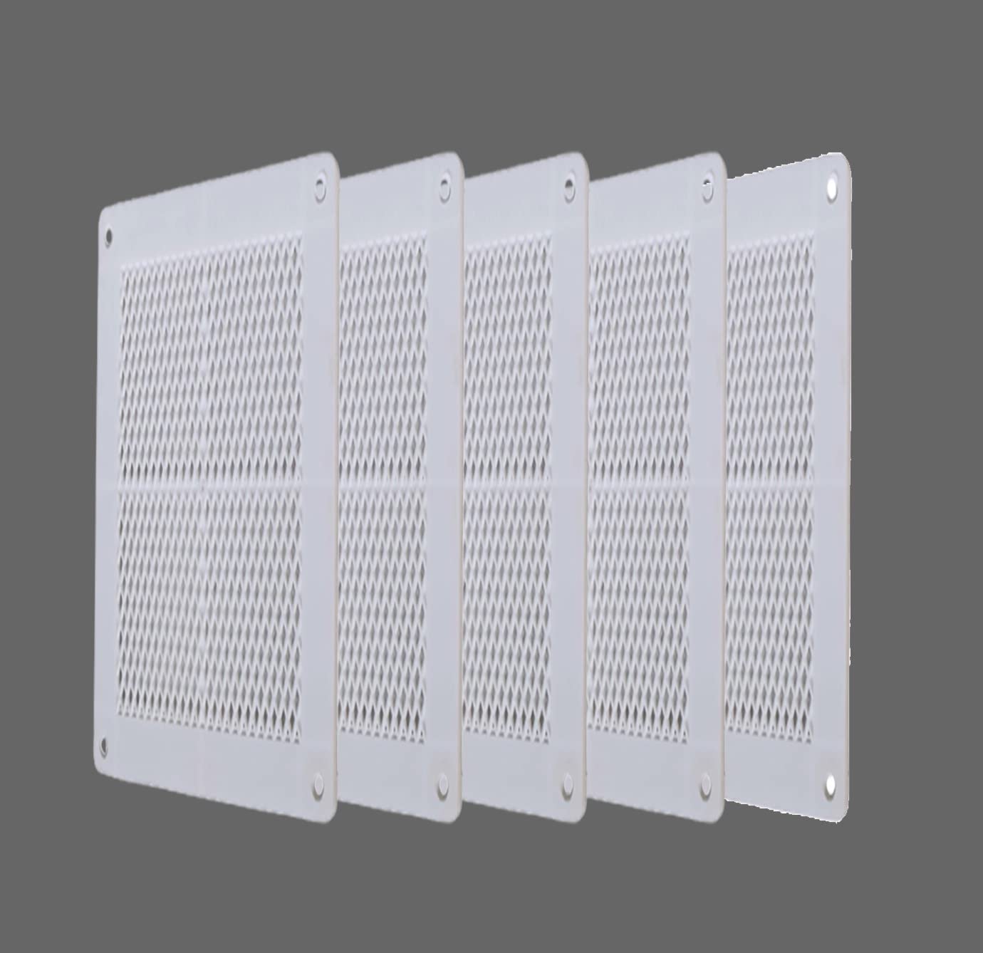 Exhaust Fan/Chimney Vent Pipe/Wall Air Vent Cover And Mosquito Net Dust controller White Square Shape Up To12 Inch Holes (1 PSC)