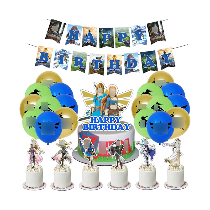 Geburtstag Party Deko Luftballons Kuchen Topper Girlande