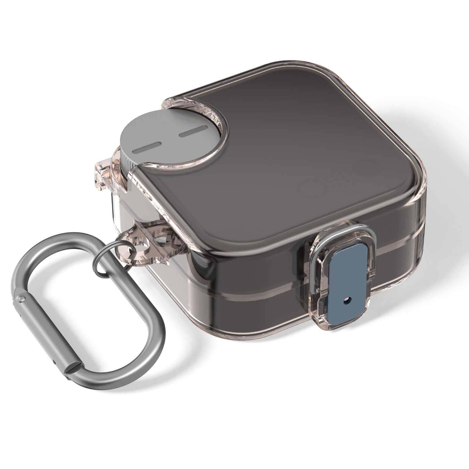 Secure Lock for CMF Buds Pro 2 / Buds 2 Plus Case Cover, Clear Grey | Upgrade Secure Lock,TPU Protective Case,Comes with Keychain,Shockproof