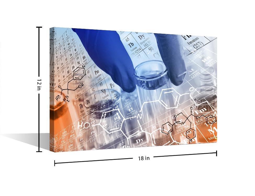 Image of TUMOVO Young Scientist Poster Wall Decor 1 Pieces Poster Clinical Laboratory Art Prints Wall Decor Living Room Medical House Decor Stretched and Framed Ready to Hang (12 inch Wx18 H)