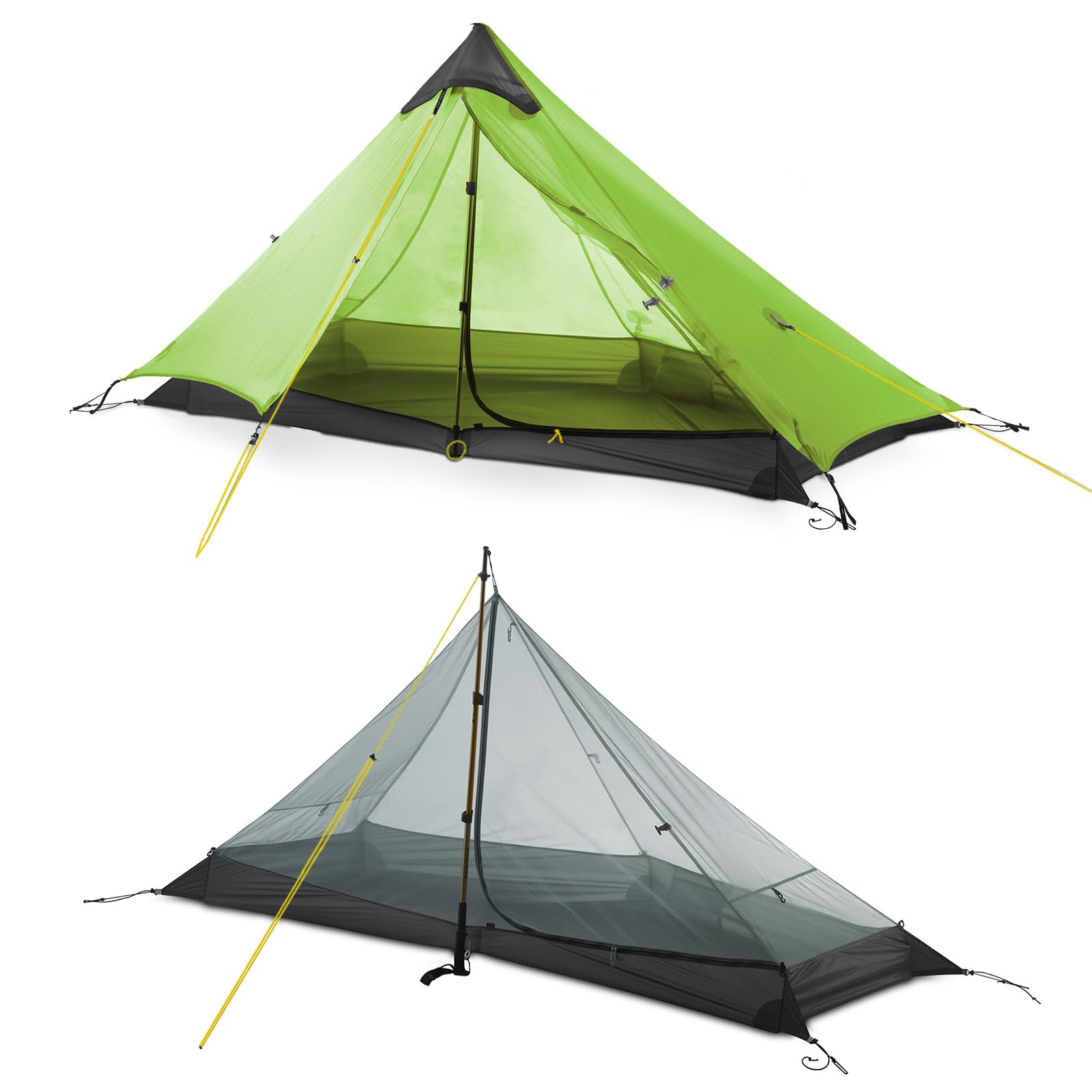 MIER Ultralight Tent 3-Season Backpacking Tent for 1-Person or 2-Person Camping, Trekking, Kayaking, Climbing, Hiking, (exclude Alpenstock)