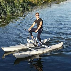 Water Bikes Inflatable Kayak Bikeboat for Lake Sea Pedal Bicycle Boat with Life Jacket and Parasol Adult Children Pool Party Water Sports Games