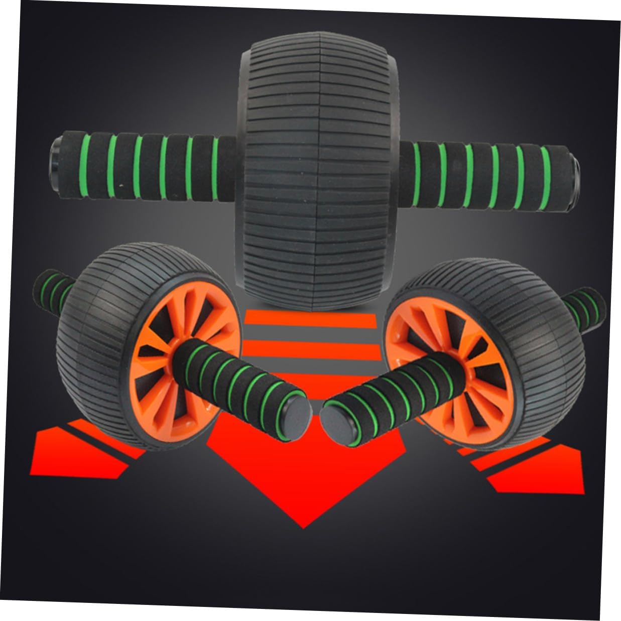 Veemoon Ab Wheel Roller Non-slip Silent Core Abdominal Exercise Trainer Fitness Device for Home Gym Muscle Training