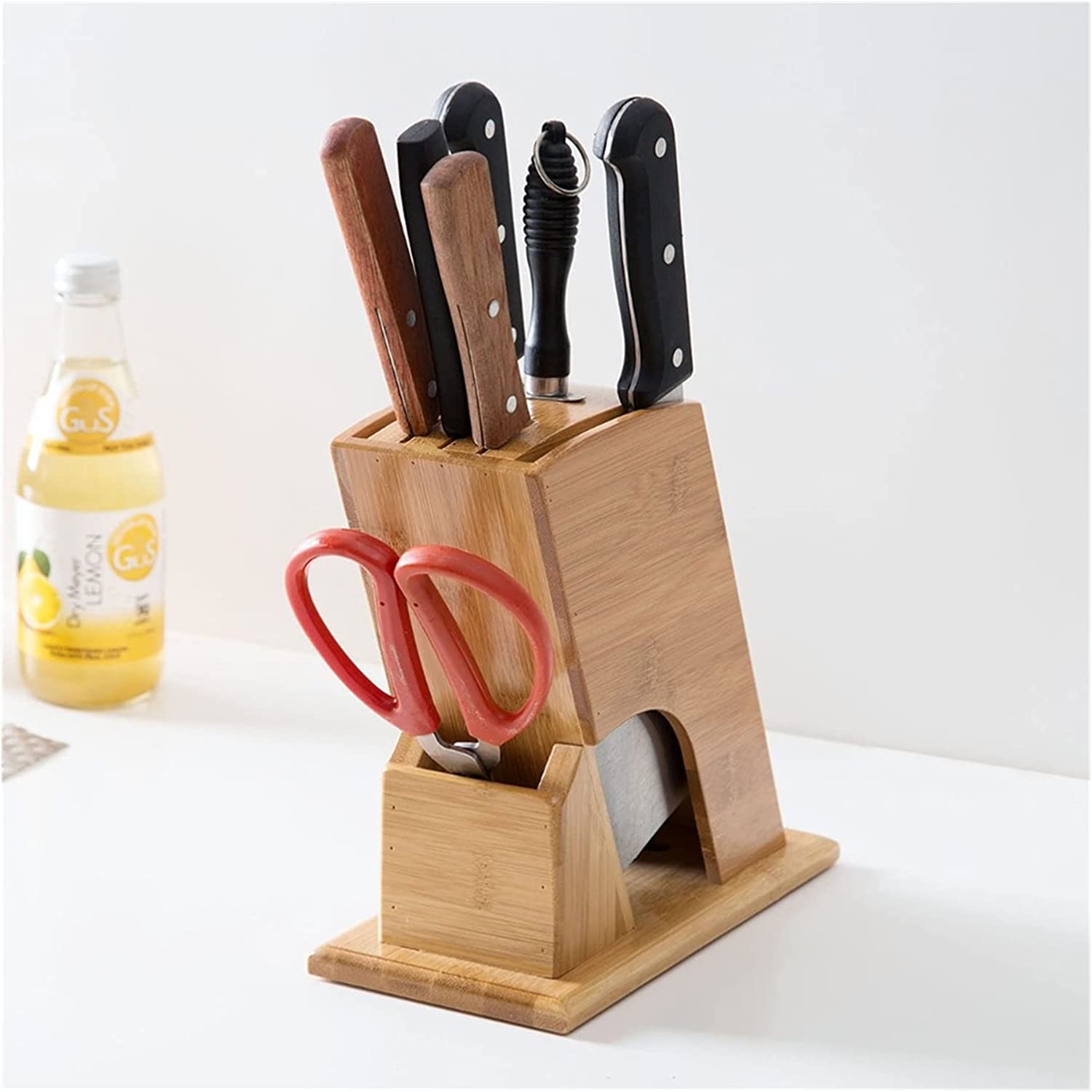 Bloque Cuchillos Cocina Utensilios De Cocina De Bambú Soporte para Cuchillos Soporte para Cuchillos Almacenamiento De Cuchillos Accesorios De Cocina