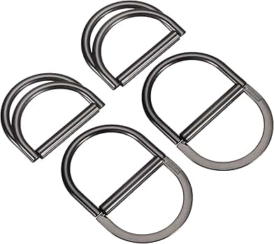 Amazon.co.jp: [uxcell] ダブルDリングバックル 40 mm 金属 調整