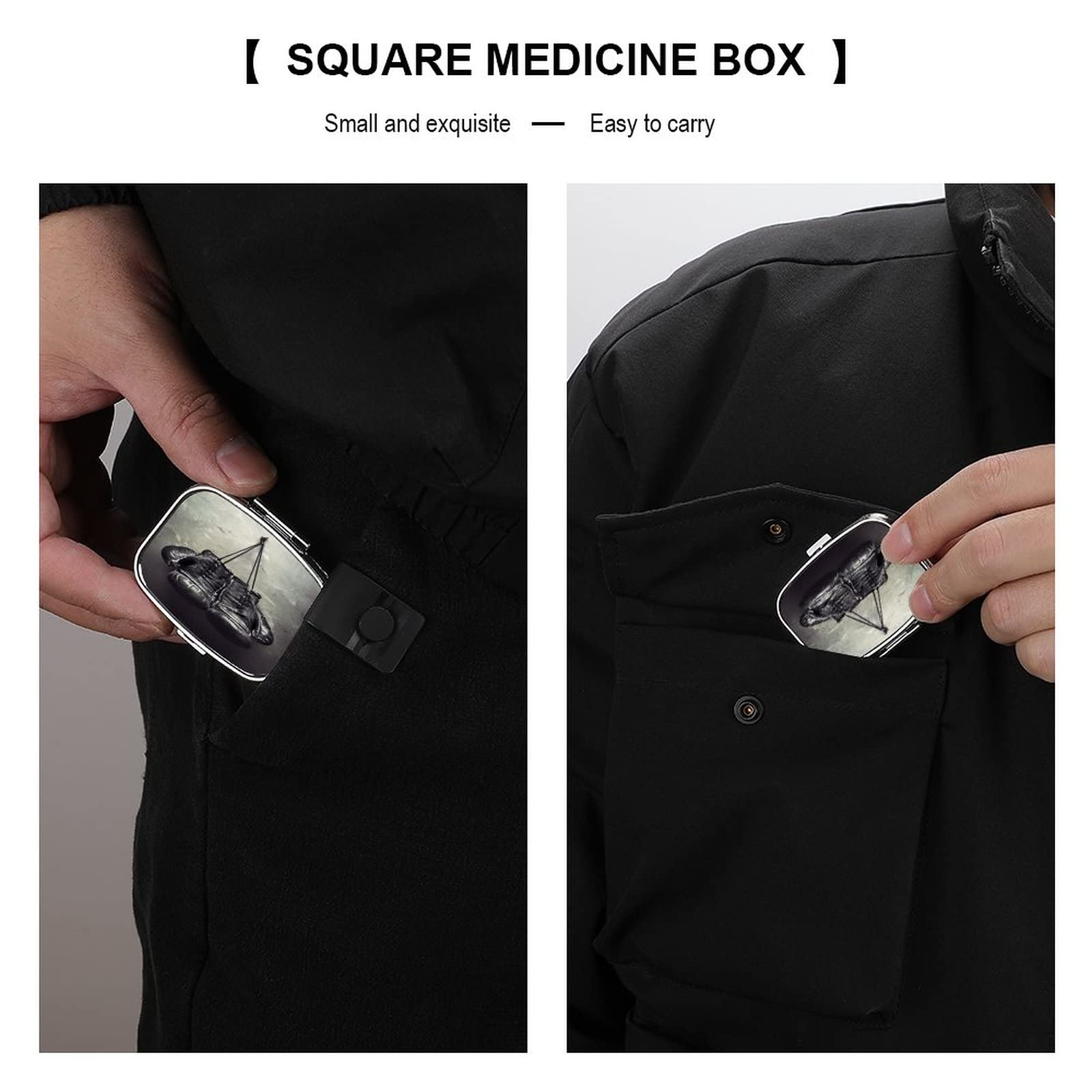 Gestor Diario De Pastillas Guantes De Boxeo Negros Pastillero Decorativo Con Caja De Regalo-Medicina De Moda