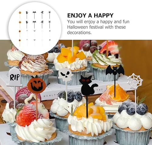 Miniatura 8 de NOLITOY 150 Pcs Halloween Plugin Pumpkin Decorations Halloween Decoration Halloween Birthday Party Decorations Baking Toppers Party Props Halloween