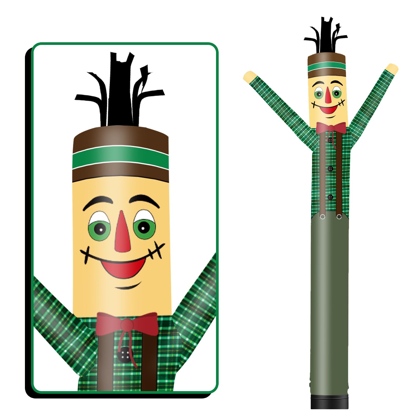 6FT Tall Inflatable Tube Man Scarecrow Wacky Wavy Dancing Guy (9''Diameter) for Outdoor Decoration Advertising Business Promotion (Blower Not Included)
