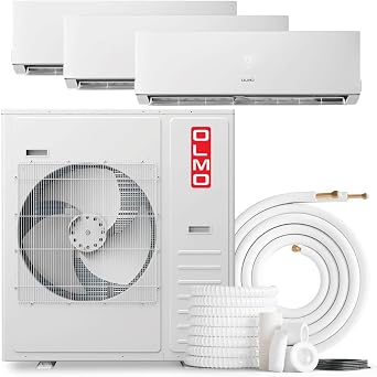 OLMO 36,000 BTU 3-Zone Wall Mount Mini Split, 21 SEER2, 3 Ton, 230V
