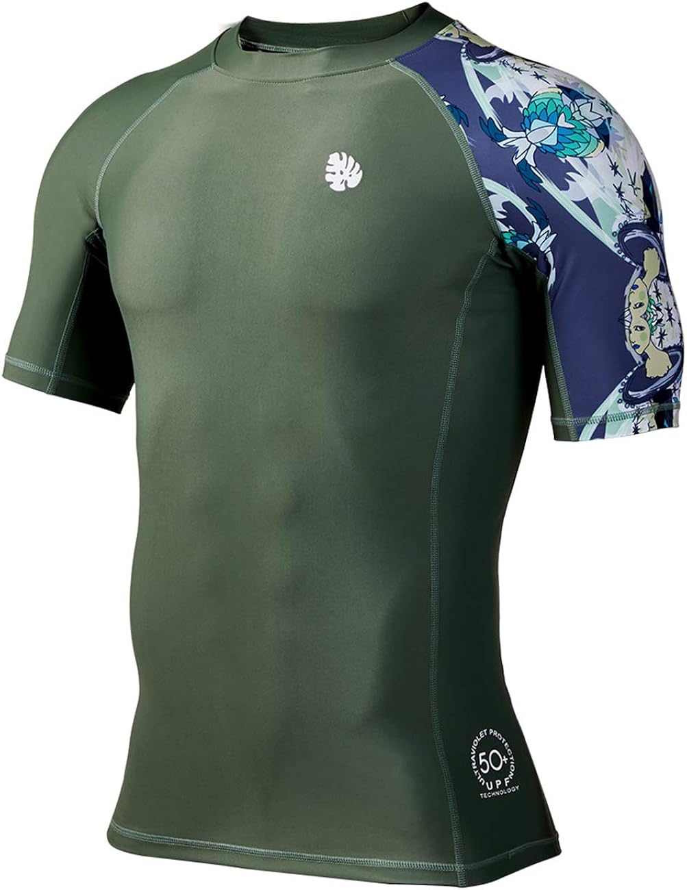 HUGE SPORTS Men's Splice UV Sun Protection UPF 50+ Skins Rash Guard Short Sleeves Amazon.co.uk