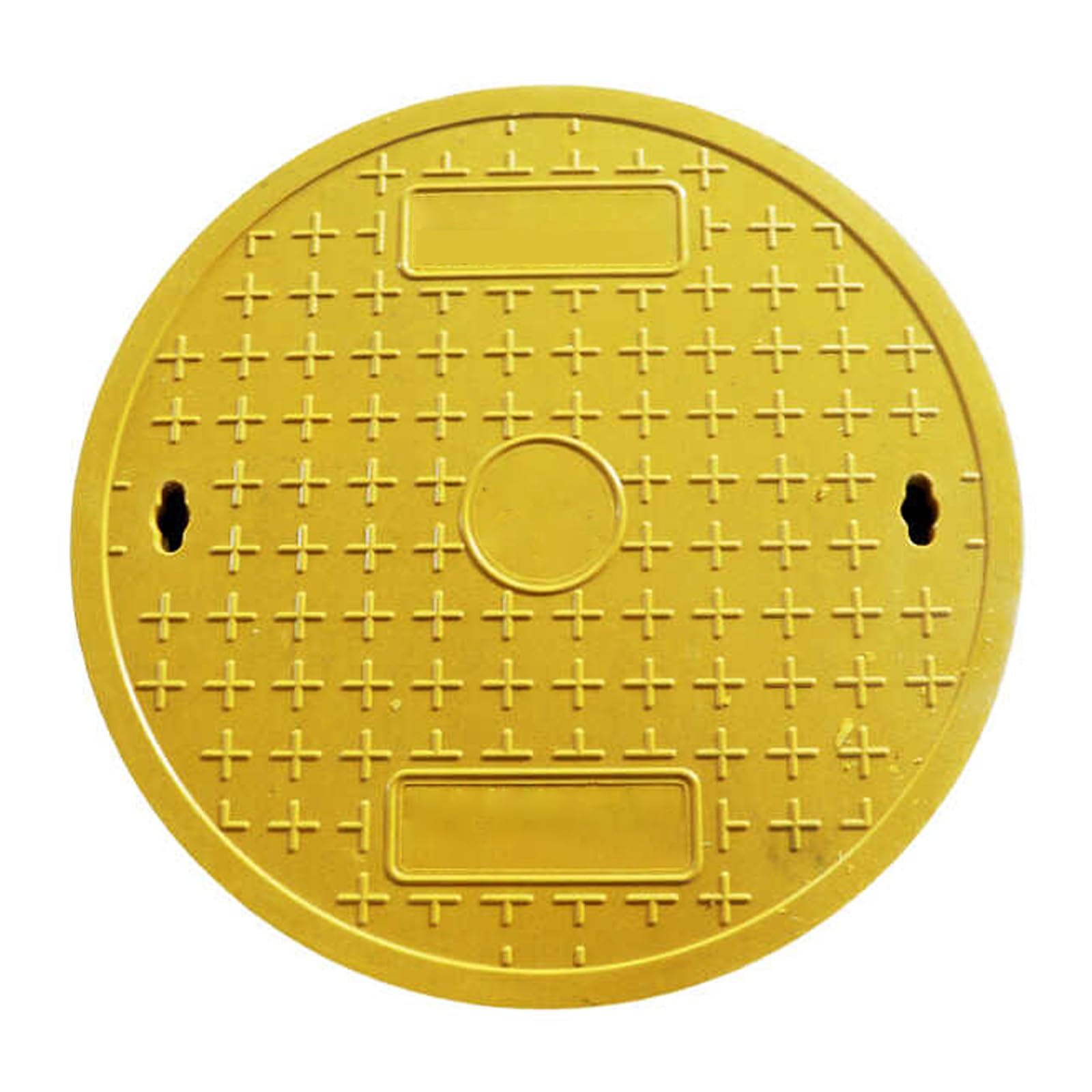 GJMSSMY Invisible Round Septic Cover, Non-Slip FRP Frame with Stable Base, Plastic Access Lid for Garden, Driveway & Outdoor Use (50CM/19.6IN)