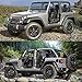 Off-Road Safari Tubular Doors Compatible with Jeep Wrangler JK 2007-2018 (4-Door Only) - Set of 4 Half Tube Doors for Offroad Trail Adventure