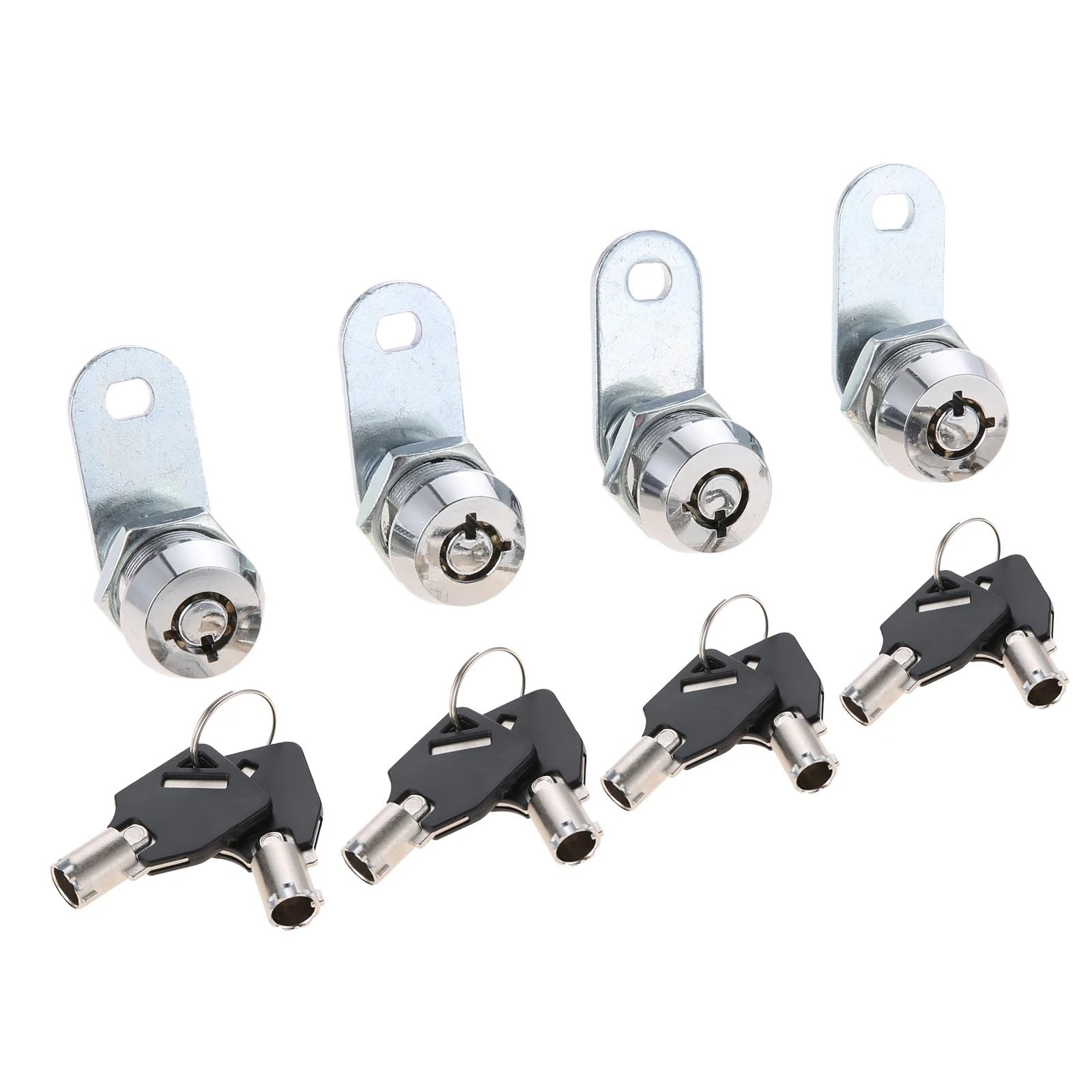 4 Sätze Tubular Key Cam Lock Mailbox Schrankschloss for Tür Safe Schrank Schublade Möbel Zylinder Cam Locks mit Schlüssel Vorhängeschloss(20mm)
