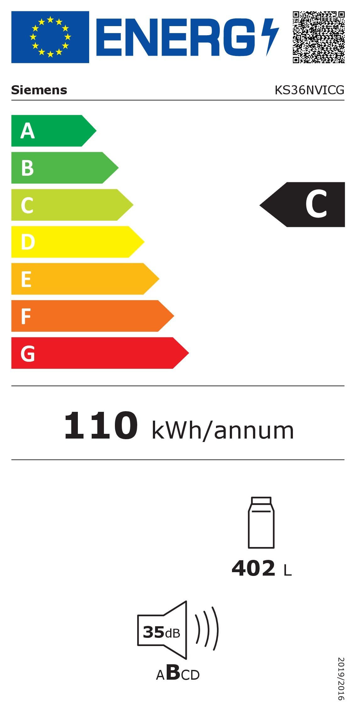 Siemens iQ300 Freistehender XXL Kühlschrank 186,2 x 59,5 cm, KS36NVICG, 402 L Kühlen, Total noFrost, hyperFresh 0°C Schubladen, LED-Beleuchtung, Metall-Rückwand, antiFingerprint Edelstahl
