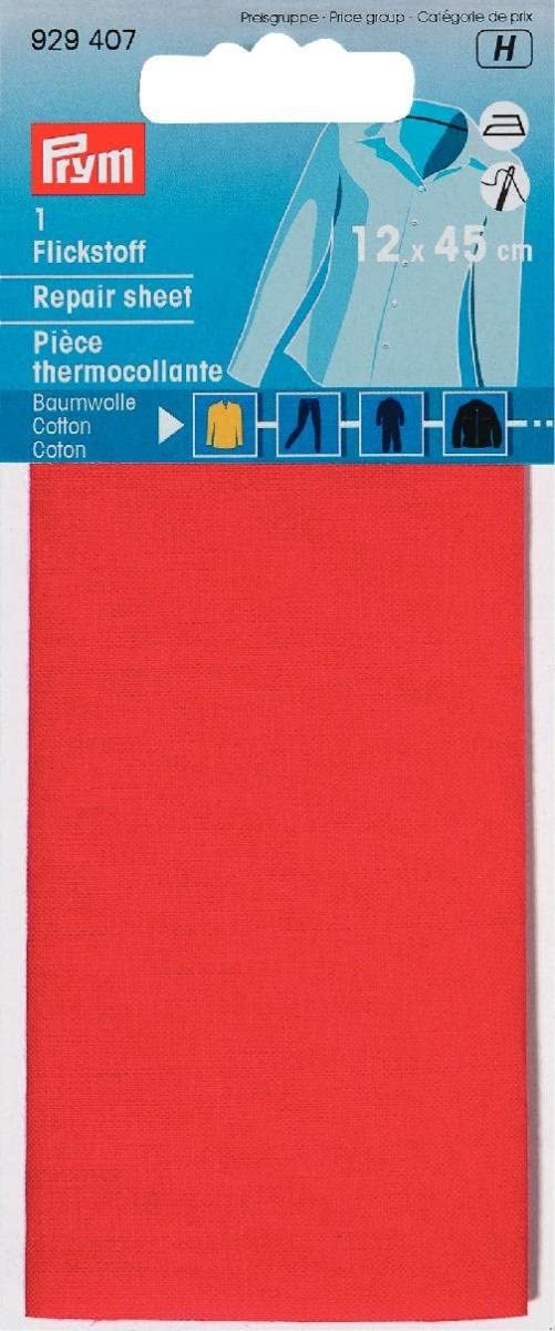 Prym 12 x 45 cm Cotton Repair Sheet, Red