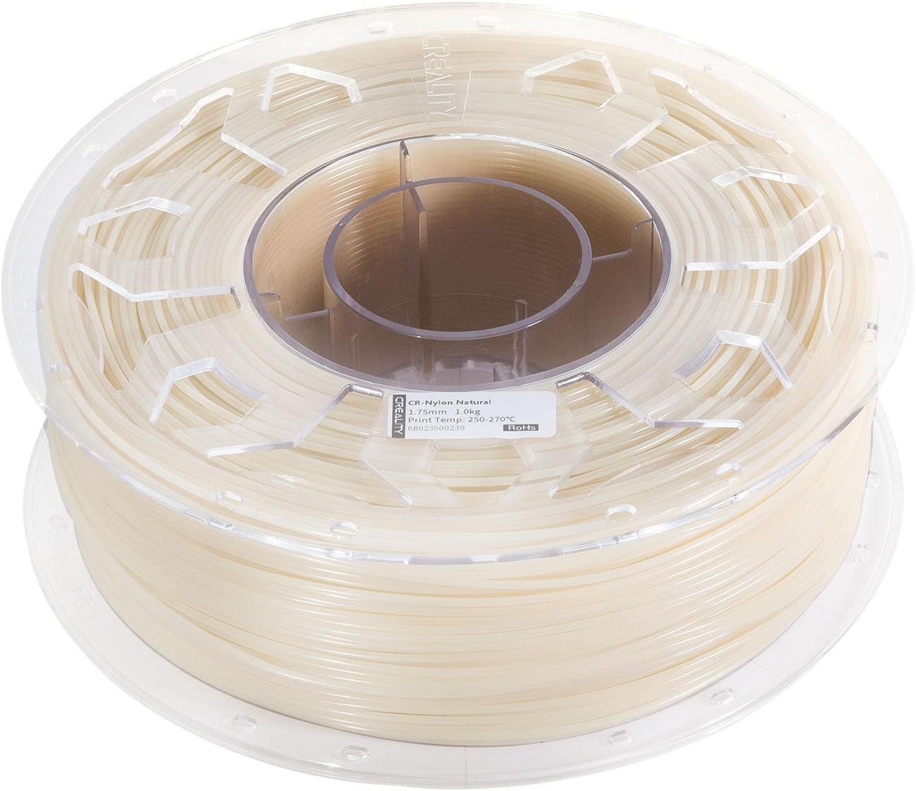Creality Filamento in nylon da 1,75 mm, filamento per stampante 3D, bobina da 1,0 kg, precisione di misurazione ± 0,03 mm, nessuna curvatura e durezza migliorata, per stampante 3D FDM (nylon)