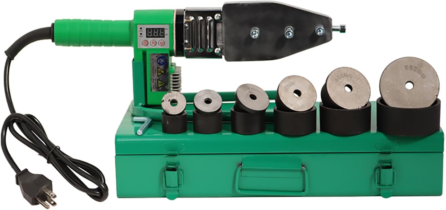 Pipe Welding Machine Plastic Water Pipe Hot Melt Tool with Digital Readout for PP/PP-R/PE/PP-C Pipe 110V 800W
