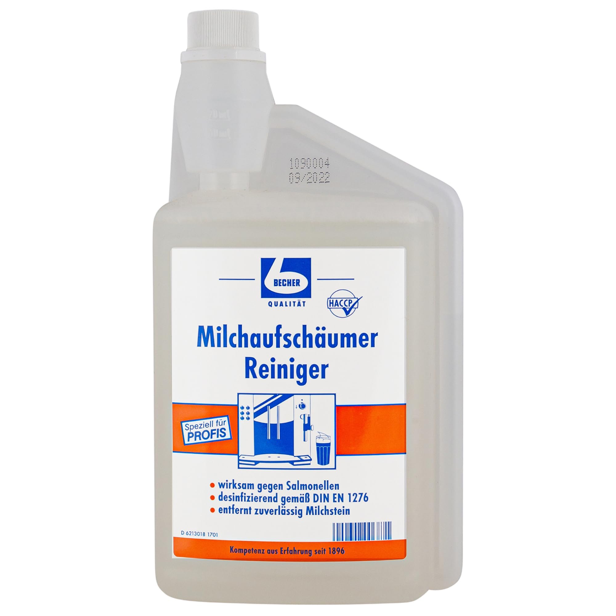 8x Dr. Becher Milchaufschäumer Reiniger - 1 Liter | Flasche (1 l)