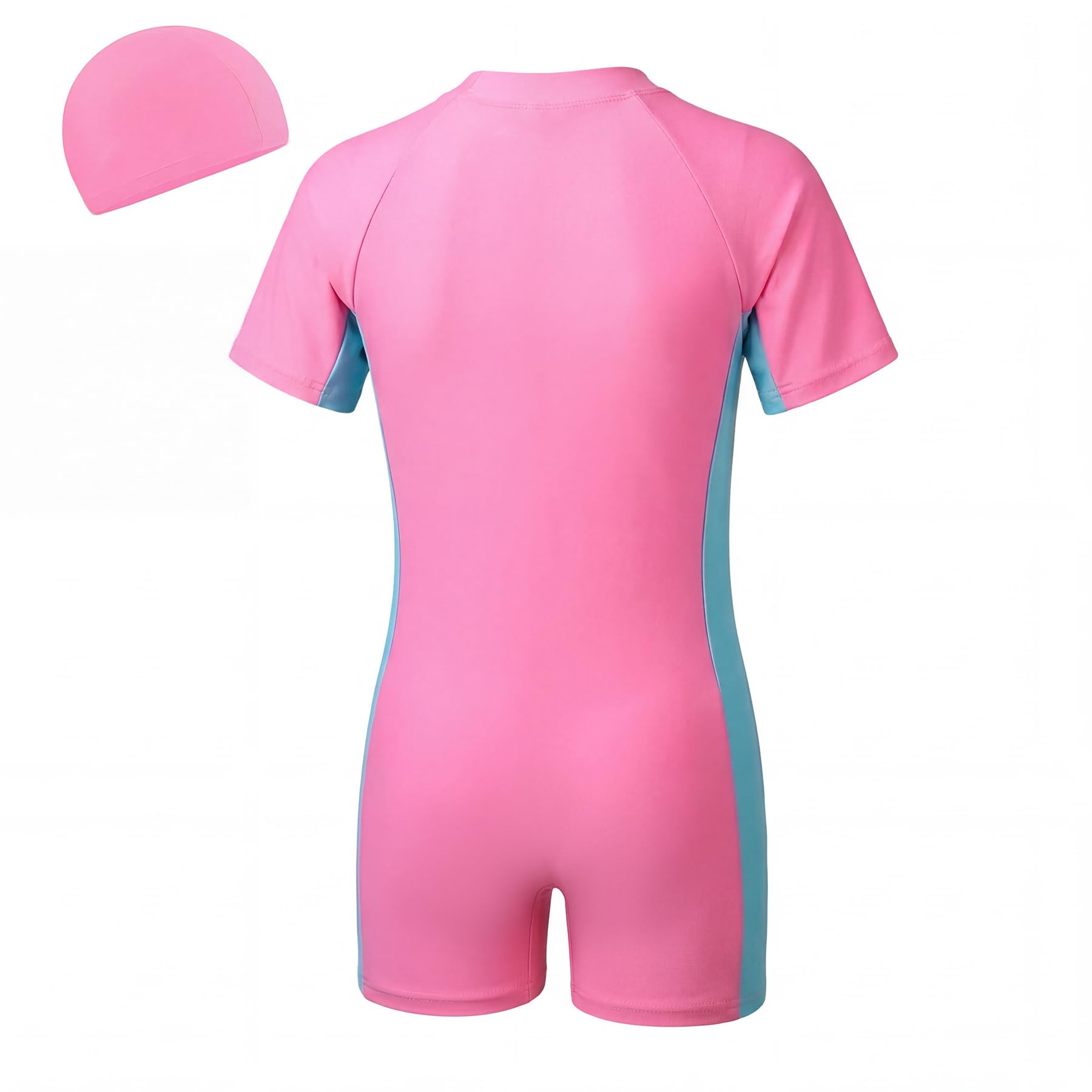 Costume Piscina Bambini Maniche Corte Costume Intero, 4-12 Anni | Costume da Bagno, Cuffia, Bambino Bambina Costumi da Bagno, Asciugatura Rapida, Cerniera, Estivo Spiaggia Surf Abbigliamento