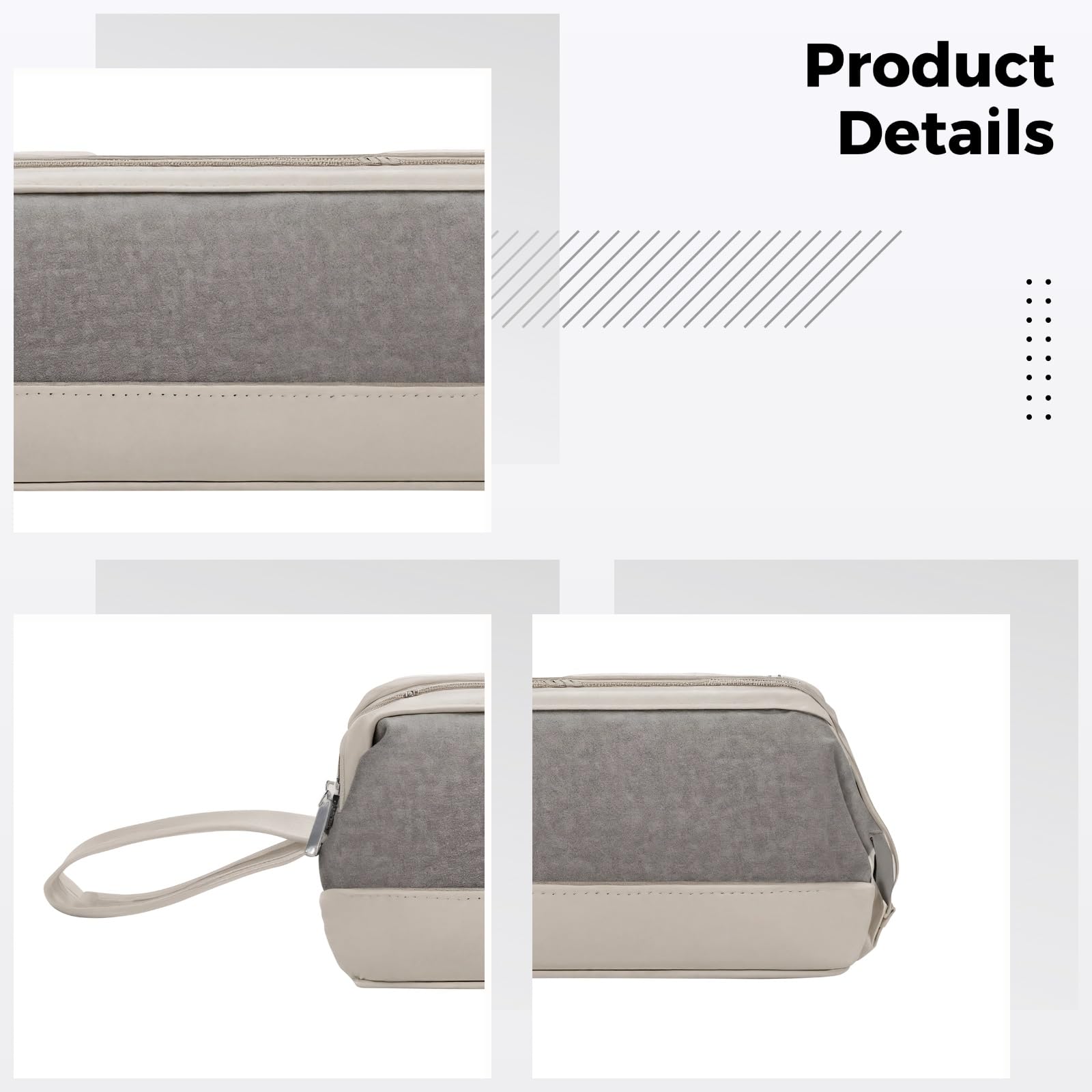 2 STK. Haartrockner-Reisetasche, wasserfeste Nylon-Aufbewahrungsbox für Dyson- und Shark-Haartrockner, mit Stauraum für Zubehör, praktisch für Reise und Ordnung, für mehr Übersicht, hellgrau