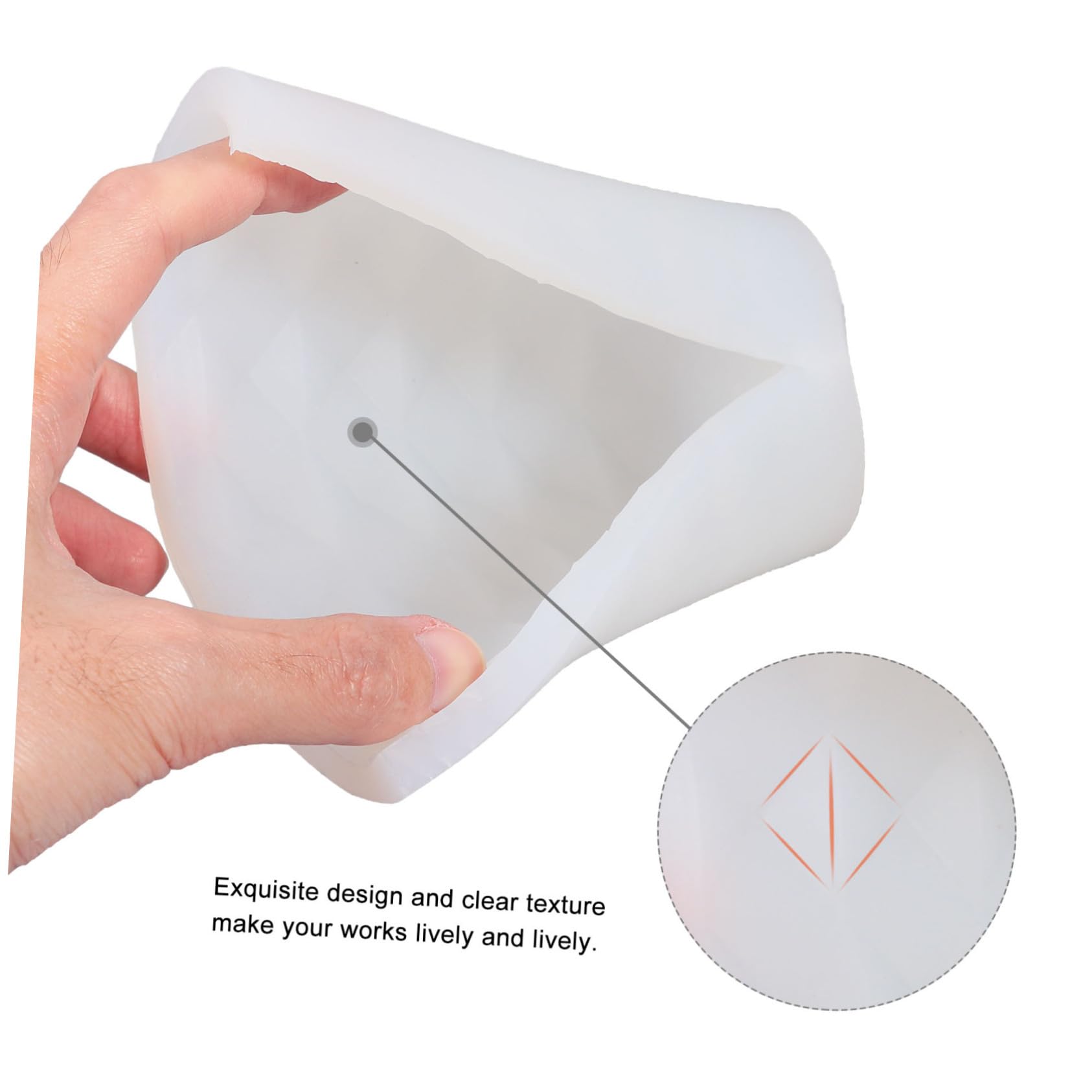 Stampo Cilindrico per Silicone Riutilizzabile in Candele Bianco