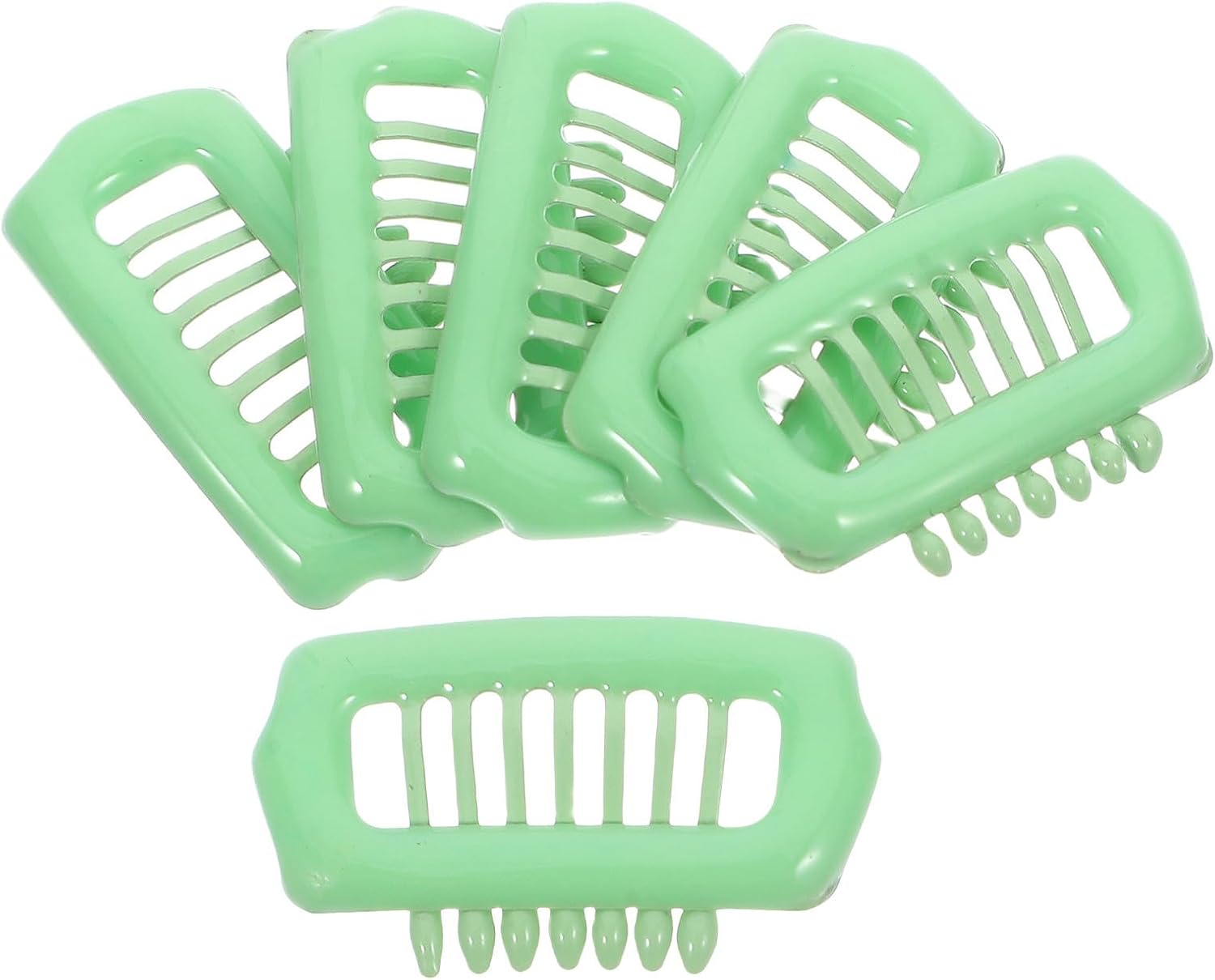 6pcs Pet Styling Hair Clips for Dogs and Cats, Light Green Barrettes