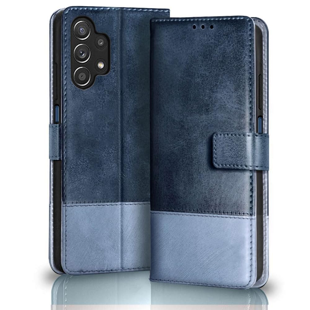 TheGiftKart Flip Back Cover Case for Samsung Galaxy M32 5G | Dual-Color Leather Finish | Inbuilt Stand & Pockets | Wallet Style Flip Back Cover Case for Samsung Galaxy M32 (Faux Leather, Blue & Sky) (B0CND65Q54) Amazon Price History, Amazon Price Tracker