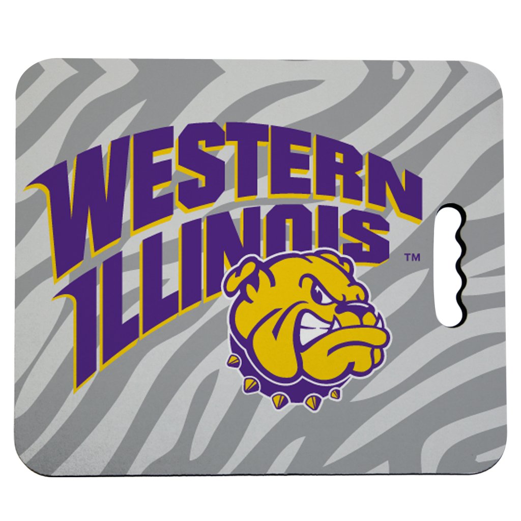 VictoryStore Outdoor Seat Cushions - Western Illinois University Stadium Seat Cushion - Zebra Print Design