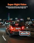 3K Dash Cam Front WiFi Mini Car Camera with 64GB Memory Card, 0.96" Display Driving Recorder, APP Control, HDR 2.0, Loop Recording, Night Vision, 170° Wide Angle, Max 256GB