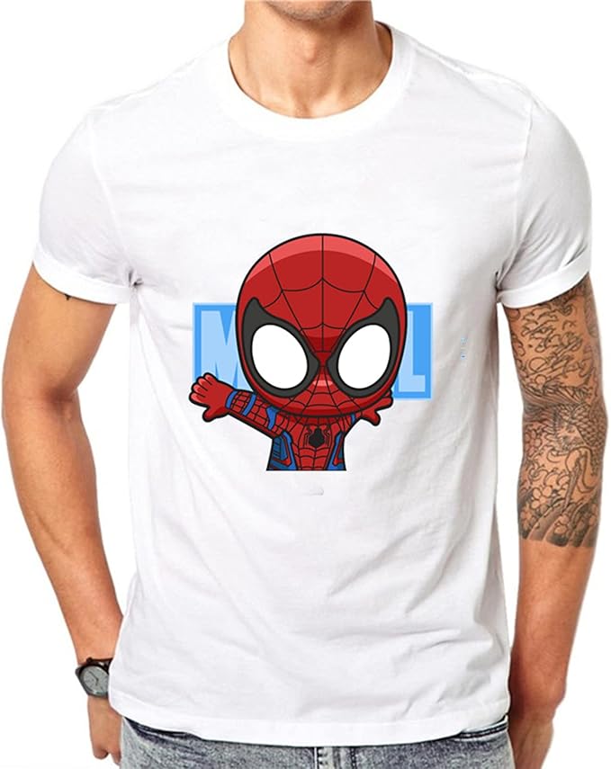 KKJKK Camiseta Personalizada De Spider man Super Heroes Men Manga Corta kkjkk-camiseta-personalizada-de-spider-man-super-heroes-men-manga-corta