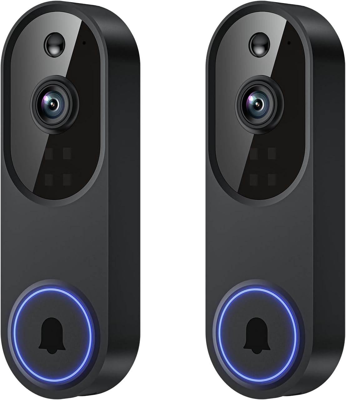 CutePanda 2Pack Wireless Wi-Fi Video Doorbell Camera with Night Vision, 2-Way Talk, 1920P AI Motion Detection and Cloud 