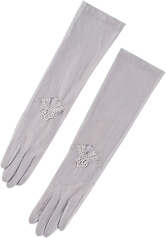 Amazon Co Jp アンミダ Anmida Uvカット アームカバー ロング スマホ対応 かわいい おしゃれ 紫外線対策 Uvケア Uv手袋 接触冷感 軽量 花柄 レース 刺繍 レディース 服 ファッション小物