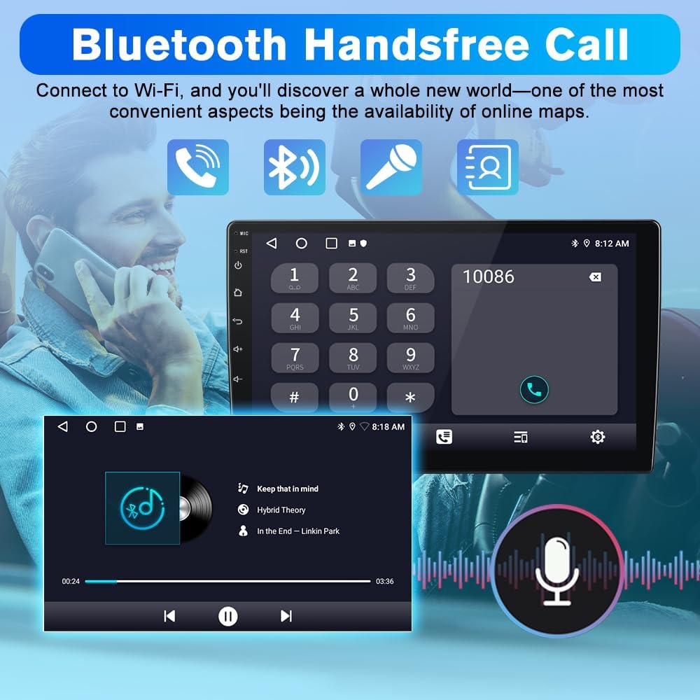 AWESAFE Android Car Stereo for Dodge RAM 1500 2500 3500 2013 2014 2015 2016 2017 2018, Ram 1500 Radio Replacement with Wireless CarPlay Android Auto - 2+32GB (Only fit Manual AC)