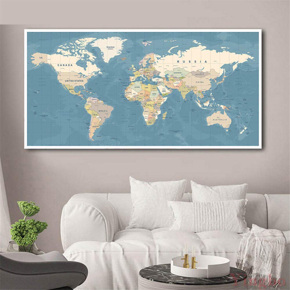 Carte du monde diamant 5D pour sublimer votre salon