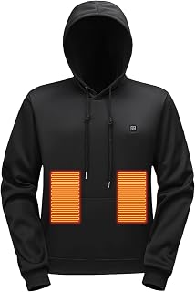 Smart Heated Hoodie, 5 Heat Zones, Comfort Heated Sweatshirt Jacket for Men Women Winter Warm, Adjustable Temperature